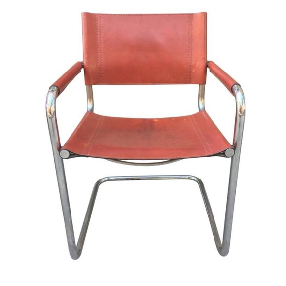 Bauhaus Tubular Steel Leather Chairs - Set of 6 - Picture 5 of 6